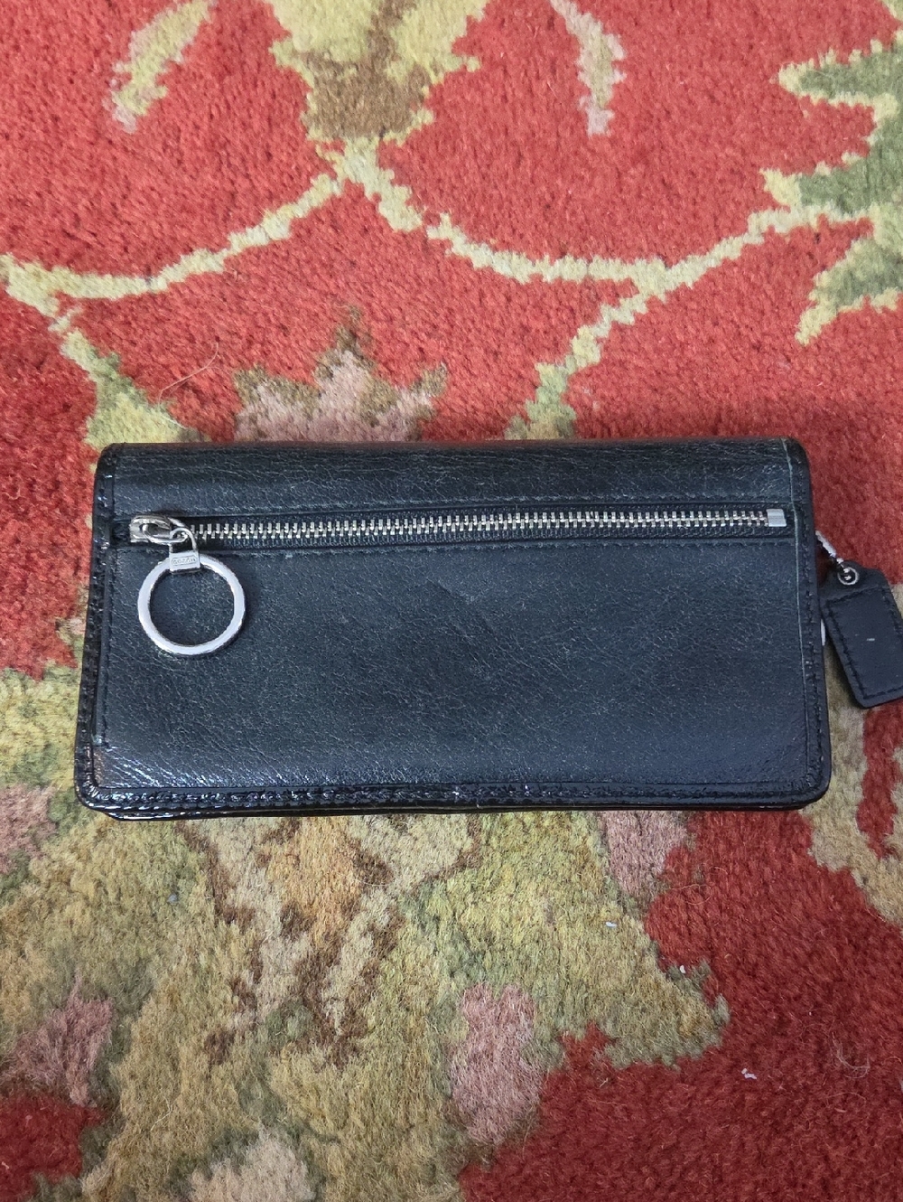 Coach Poppy Y2k Zipper Pull Leather Wallet - Picture 3 of 8